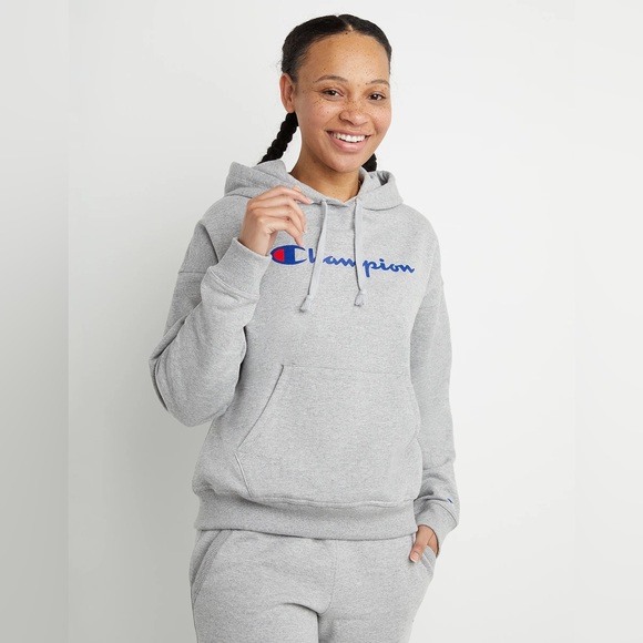 Champion | Gray Durable Fleece Pullover Hoodie - Picture 2 of 4